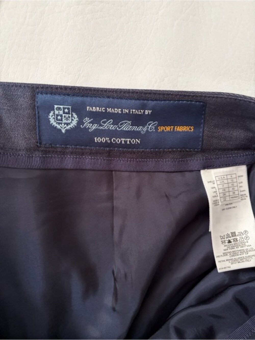 Brooks Brothers Pants Cotton Trousers Caroline Fit Pants Navy Blue size 6 - Picture 11 of 15